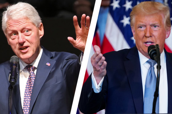 “Fight like hell” ... Donald Trump channelled Bill Clinton and even used the exact words of the former Democrat president.