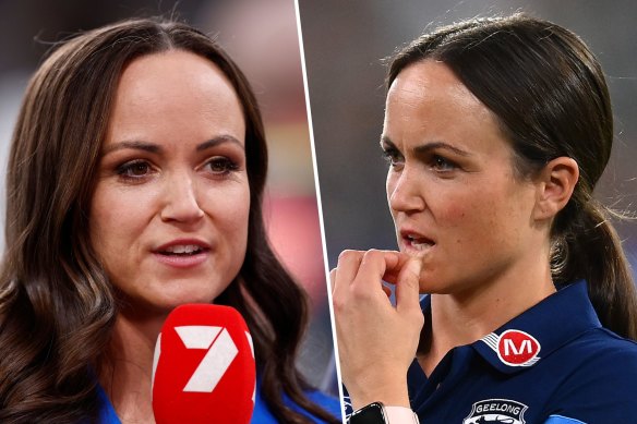 Daisy Pearce is juggling the dual roles of Channel Seven commentator and Geelong assistant coach.