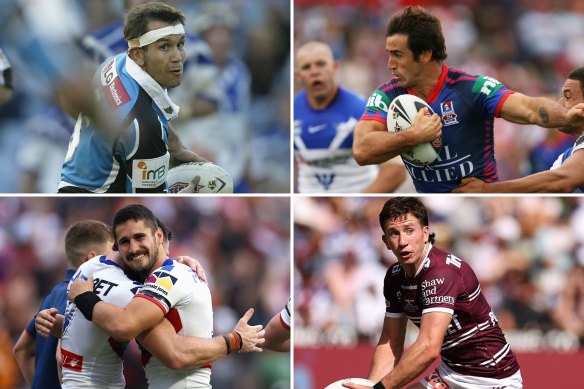 Clockwise from top left: Matthew Johns, Andrew Johns, Cooper Johns, Jack Johns.