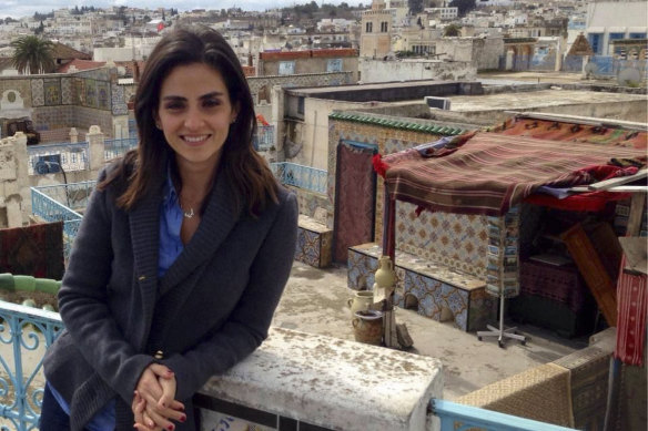 Sherine Tadros on assignment in Tunisia in 2015, when she was working as a Middle East correspondent. 