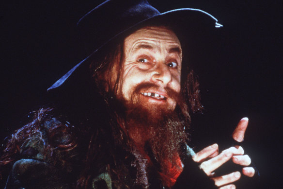 Barry Humphries as Fagin in Oliver in London’s West End.