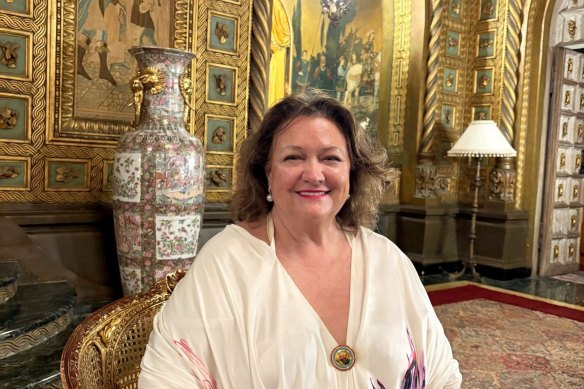 Gina Rinehart at Mar-a-Lago on Wednesday.
