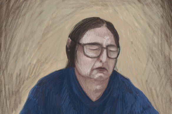 A court sketch of Patterson on Wednesday.