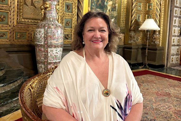 Gina Rinehart at Mar-a-Lago last year.