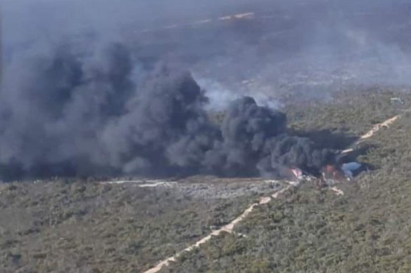 The plane crash site near Ravensthorpe. 