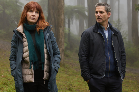 Jacqueline McKenzie and Eric Bana as colleagues Carmen Cooper and Aaron Falk in Force of Nature: The Dry 2.