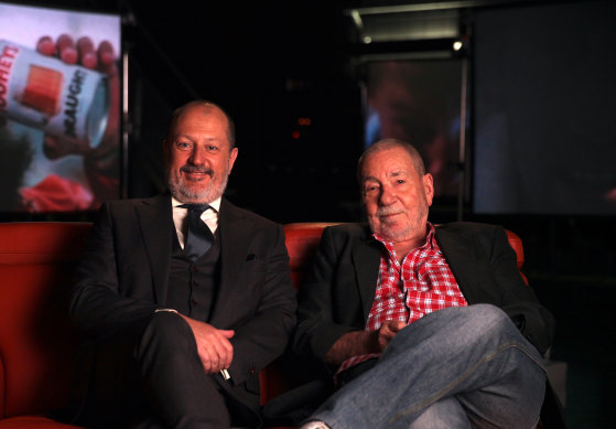 Russel Howcroft, left, and Allan Johnston. How Australia Got Its Mojo celebrates the work of Johnston and his writing partner Alan Morris. 