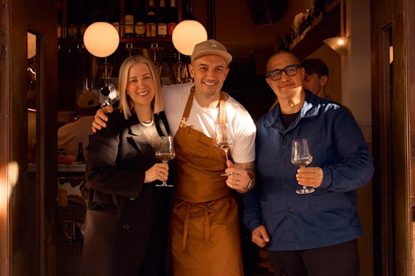 (From left) Restaurateurs Sali and Nathan Sasi with chef Morgan McGlone from The Goodies Hospitality