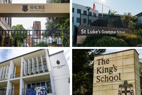 Clockwise: Shore, St Luke’s, St Catherine’s and King’s School.