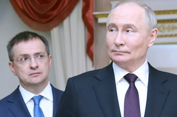 No show: Vladimir Medinsky (left) will deputise for his boss in Istanbul.