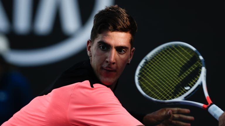 Step by step: Thanasi Kokkinakis is on the comeback trail after injury.