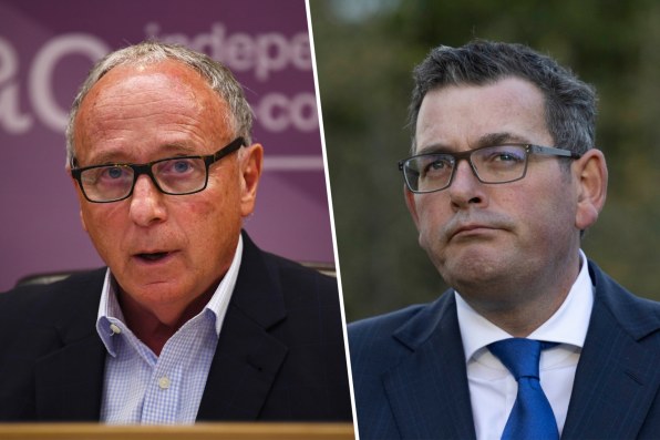 Former IBAC commissioner Robert Redlich and former Premier Daniel Andrews.