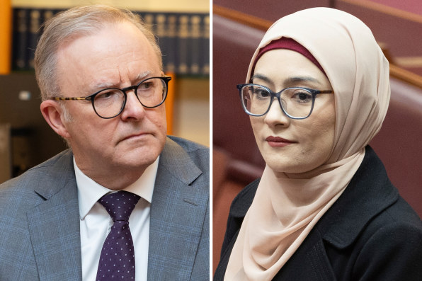 Anthony Albanese and Fatima Payman.
