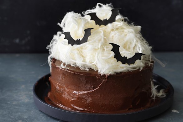 Helen Goh's devil’s food cake with chocolate fudge frosting for Halloween.