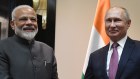 Indian Prime Minister Narendra Modi (left) with Russian President Vladimir Putin in 2019.