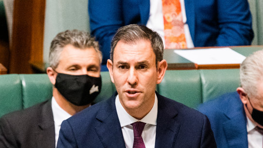 Treasurer Jim Chalmers delivers the ministerial statement on the economy in parliament on Thursday.