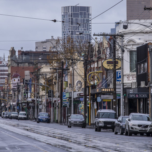 Brunswick Street in Melbourne’s Fitzroy.