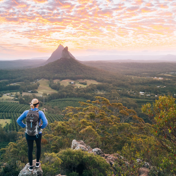 Mount Ngungun in Queensland’s Glass House Mountains National Park. 