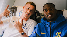 Cole Palmer on the flight to Sydney.