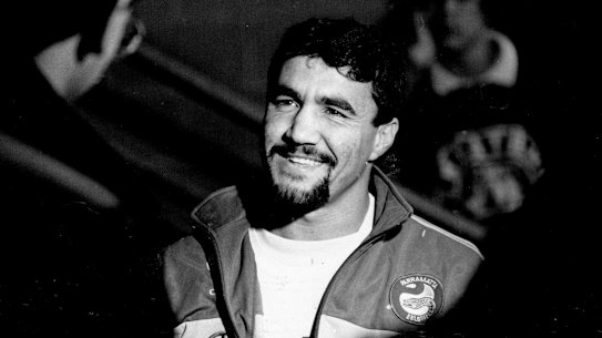 Nervous but relieved.Jeff Fenech before his first training session with Parramatta