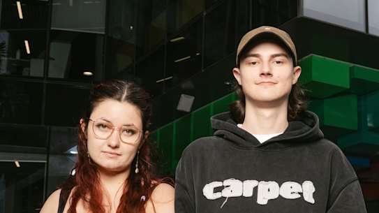 Western Sydney University Parramatta biology students Jennifer Whitton and Logan Stig would like to see the university implement better data security.