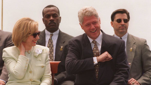 Bill and Hillary Clinton visit Sydney in 1996.