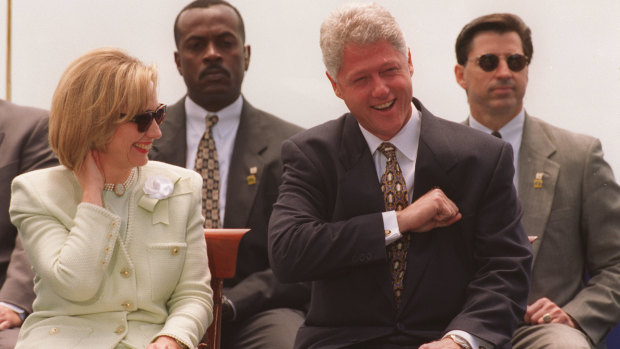 Bill and Hillary Clinton visit Sydney in 1996.