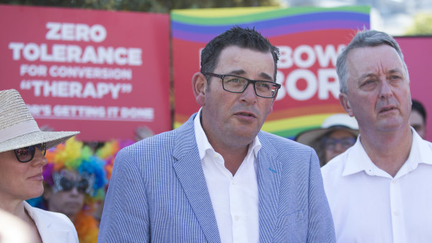 Victorian Premier Daniel Andrews announces his plan to ban gay conversion therapy in his state. 
