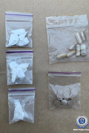 'Like a grocery store:' Some of the $450,000 worth of party drugs seized by police in Sydney's south west this week.