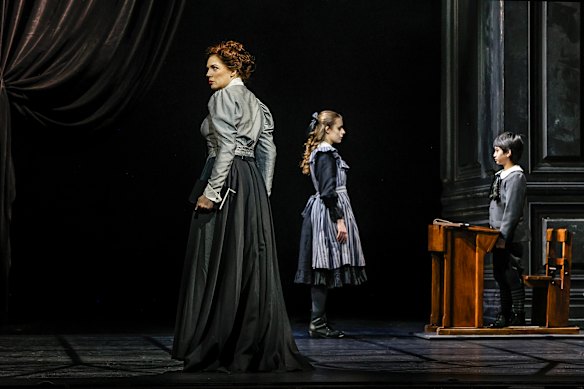 From left: Rachelle Durkin, Genevieve Gray and Oliver Thadoe Naing in The Turn of the Screw.
