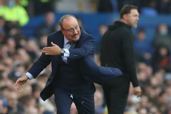 Rafa Benitez took charge of Everton for the first time.