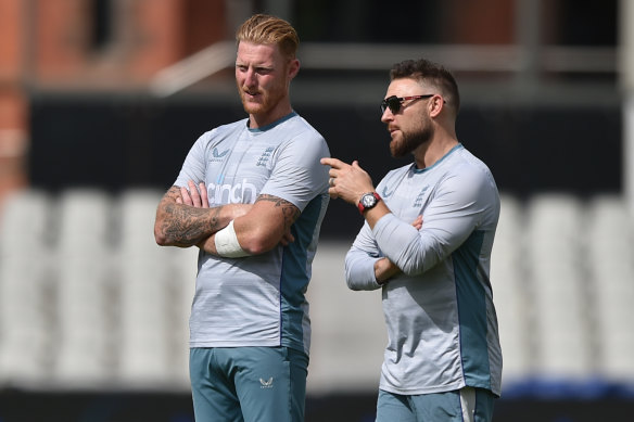 England have flourished under captain Ben Stokes (left) and coach Brendon McCullum less than a year out from the Ashes.
