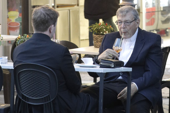 Cardinal George Pell in Rome last month.
