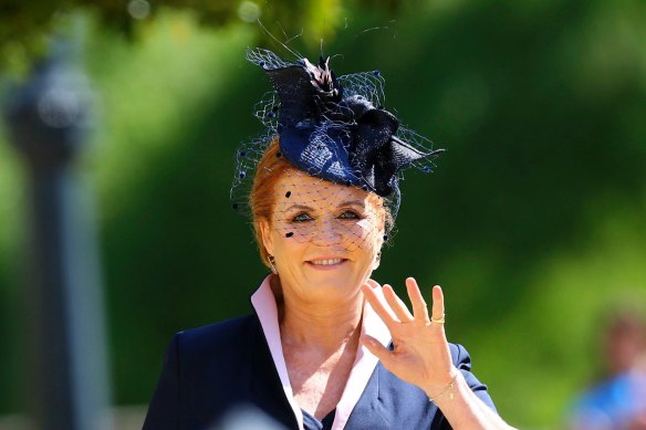 Sarah Ferguson at Prince Harry and Duchess Meghan’s wedding in 2018.