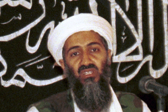Osama bin Laden at a news conference in Khost, Afghanistan in 1998. 