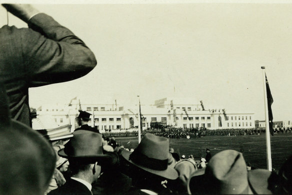 Opening day at Parliament House, Canberra, 1927.
