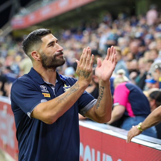 James Tamou farewells North Queensland Cowboys fans.