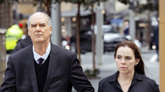 Former Super Retail Group chief legal officer and company secretary Rebecca Farrell arriving at the Federal Court on July 31.