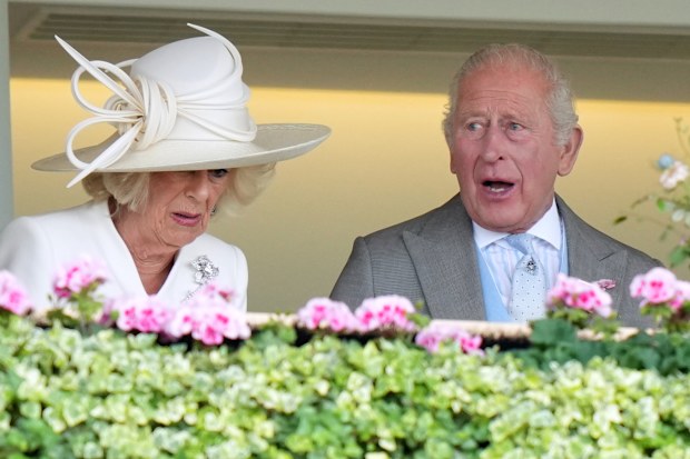 King Charles III and Queen Camilla attend the second day of the Royal Ascot horse race meeting in Ascot