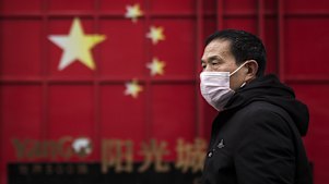 A man in Wuhan