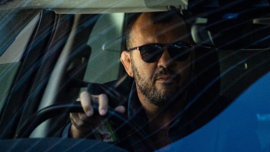 Position clear: Wallabies coach Michael Cheika leaves the Rugby NSW building after the code of conduct hearing.