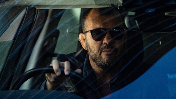 Position clear: Wallabies coach Michael Cheika leaves after giving evidence.