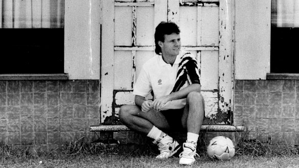 Jean-Paul de Marigny back in 1991 when he was playing for Marconi and the Socceroos.
