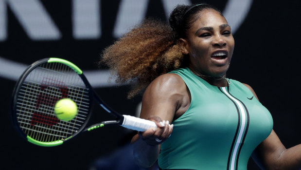 Serena Williams was far too strong for her opening opponent at Melbourne Park.