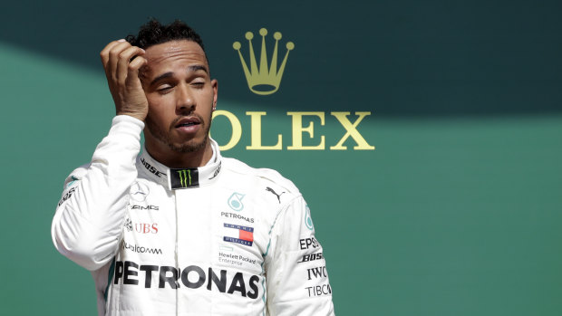 Extremism: Lewis Hamilton shows the strain at the end of last year's British Grand Prix.