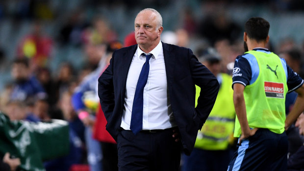 Horror ending: Graham Arnold\'s reign as Sydney FC boss ended in defeat to their greatest rival.