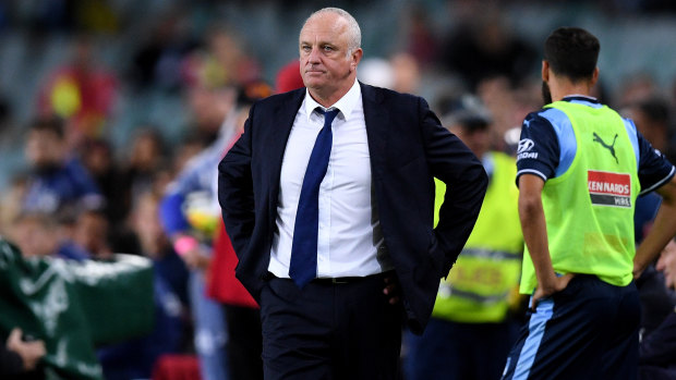 Horror ending: Graham Arnold's reign as Sydney FC boss ended in defeat to their greatest rival.
