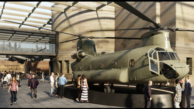 Artist impressions of the planned redevelopment of the Australian War Memorial.