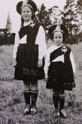 Geraldine Ryan (then Geraldine O'Shea), right, aged five, with sister Nancy in 1935.