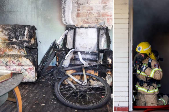 Authorities staged house fire in South Perth to show what happens when an e-bike overcharges.